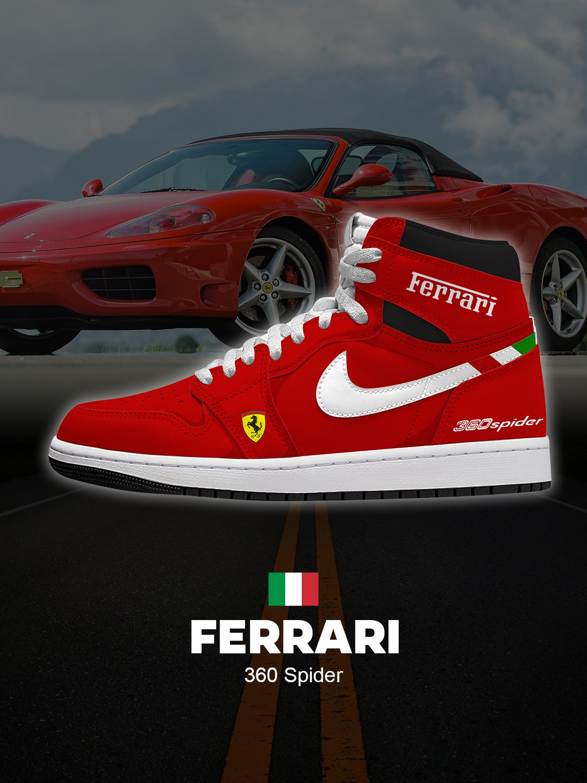 FF 360 スパイダー V.1 カスタム ハイトップスニーカー