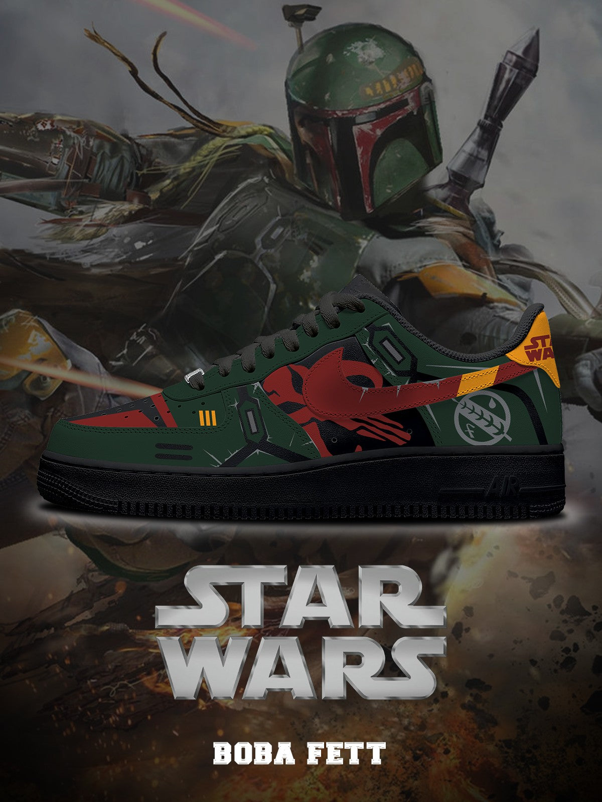 Ténis personalizados Boba Fett V.1