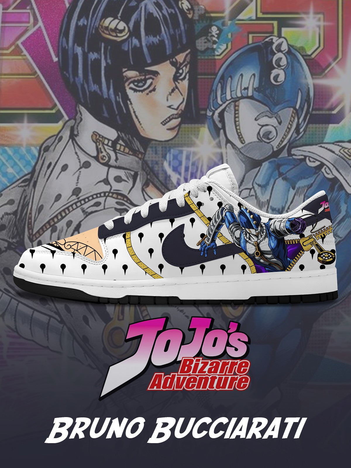 Zapatillas bajas personalizadas Bruno Bucciarati V.2