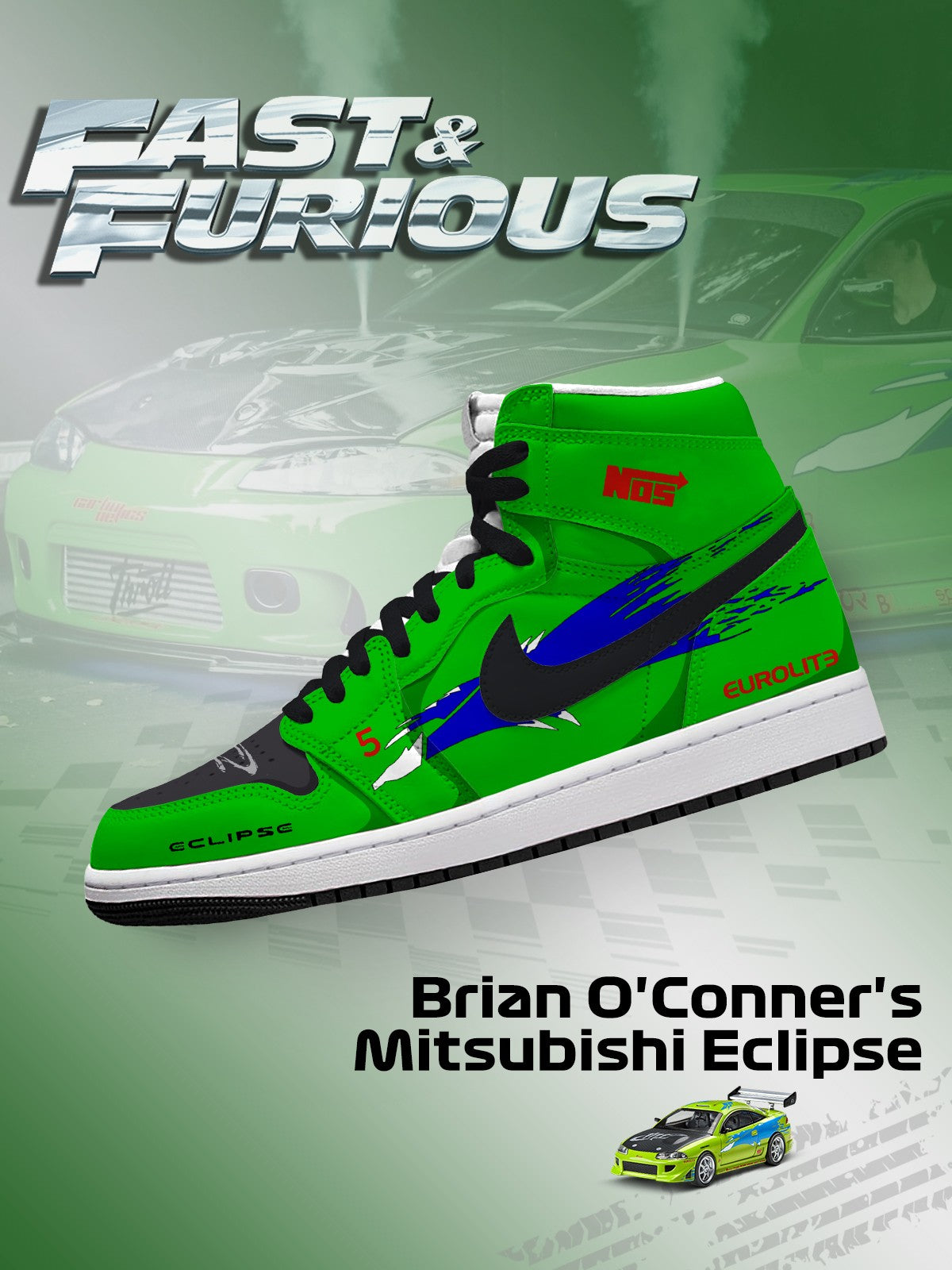Brian O'Conners Eclipse V.1 Custom High-Top Sneakers