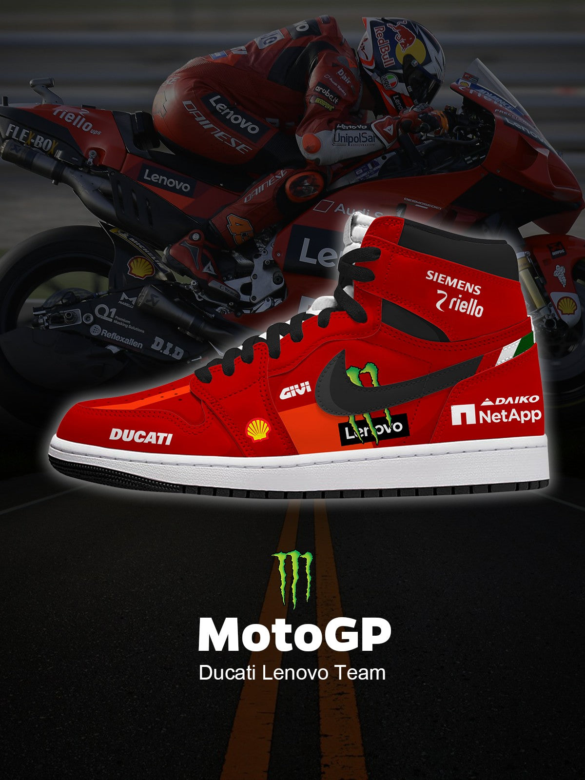 듀카 레노 팀 V.1 커스텀 하이탑 스니커즈