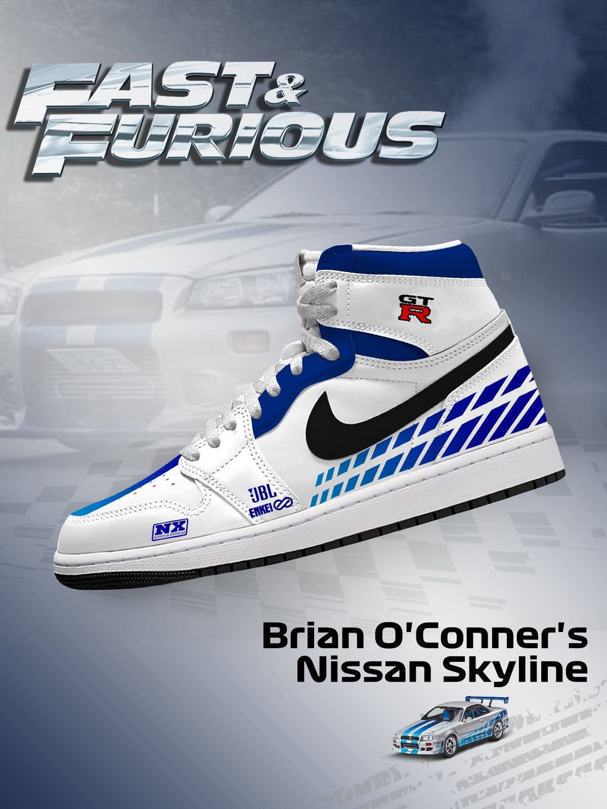 Brian O'Conners Skyline V.1 Custom High-Top Sneakers