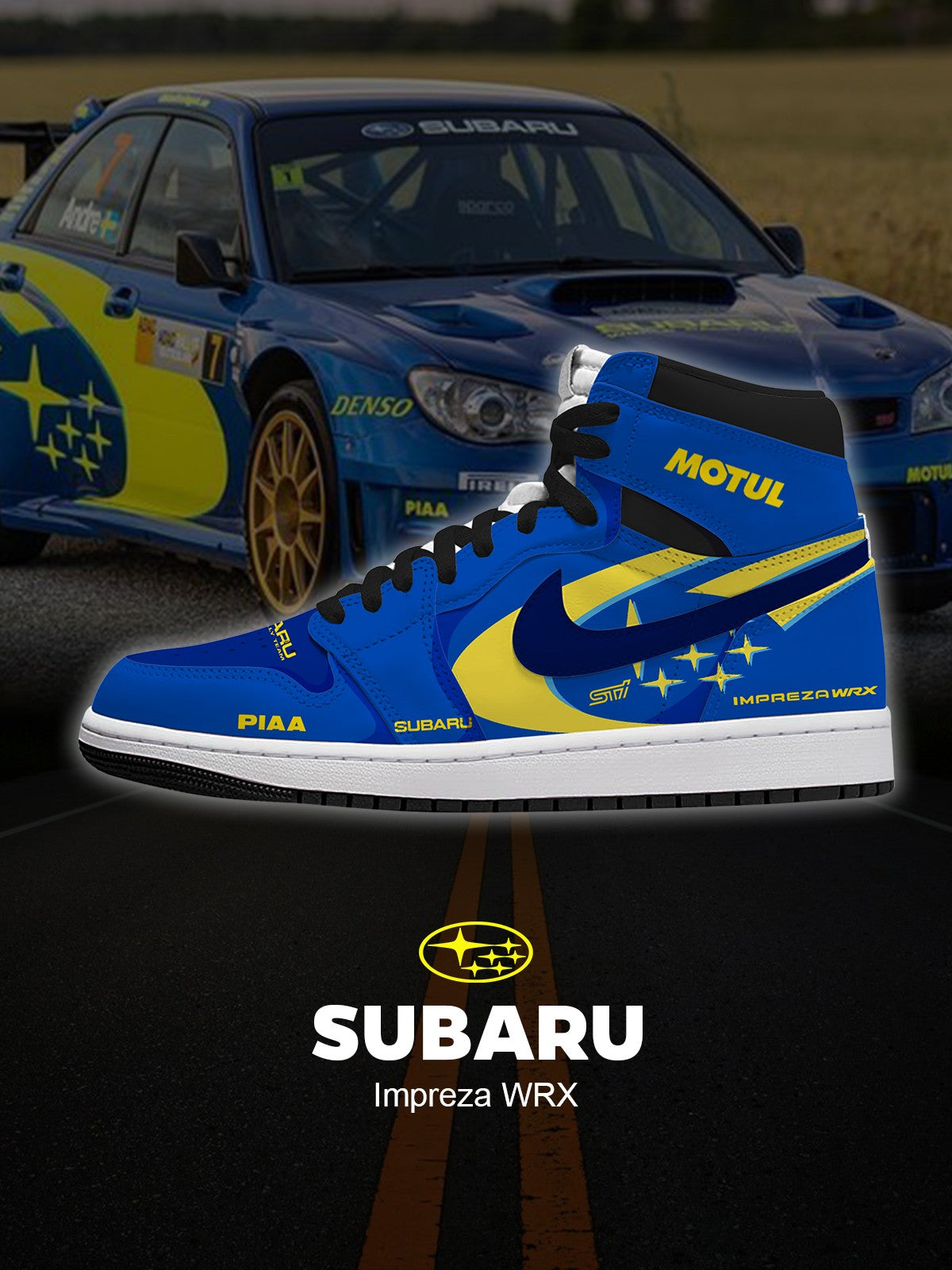 Sapatilhas de cano alto personalizadas Impreza WRX V.1