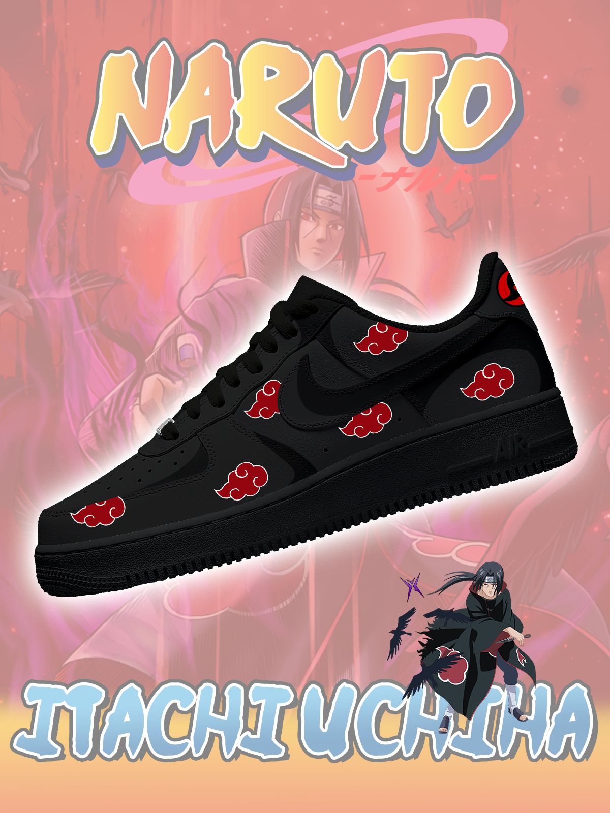 Akatsuki Itachi Uchiha No.5 Custom Sneakers