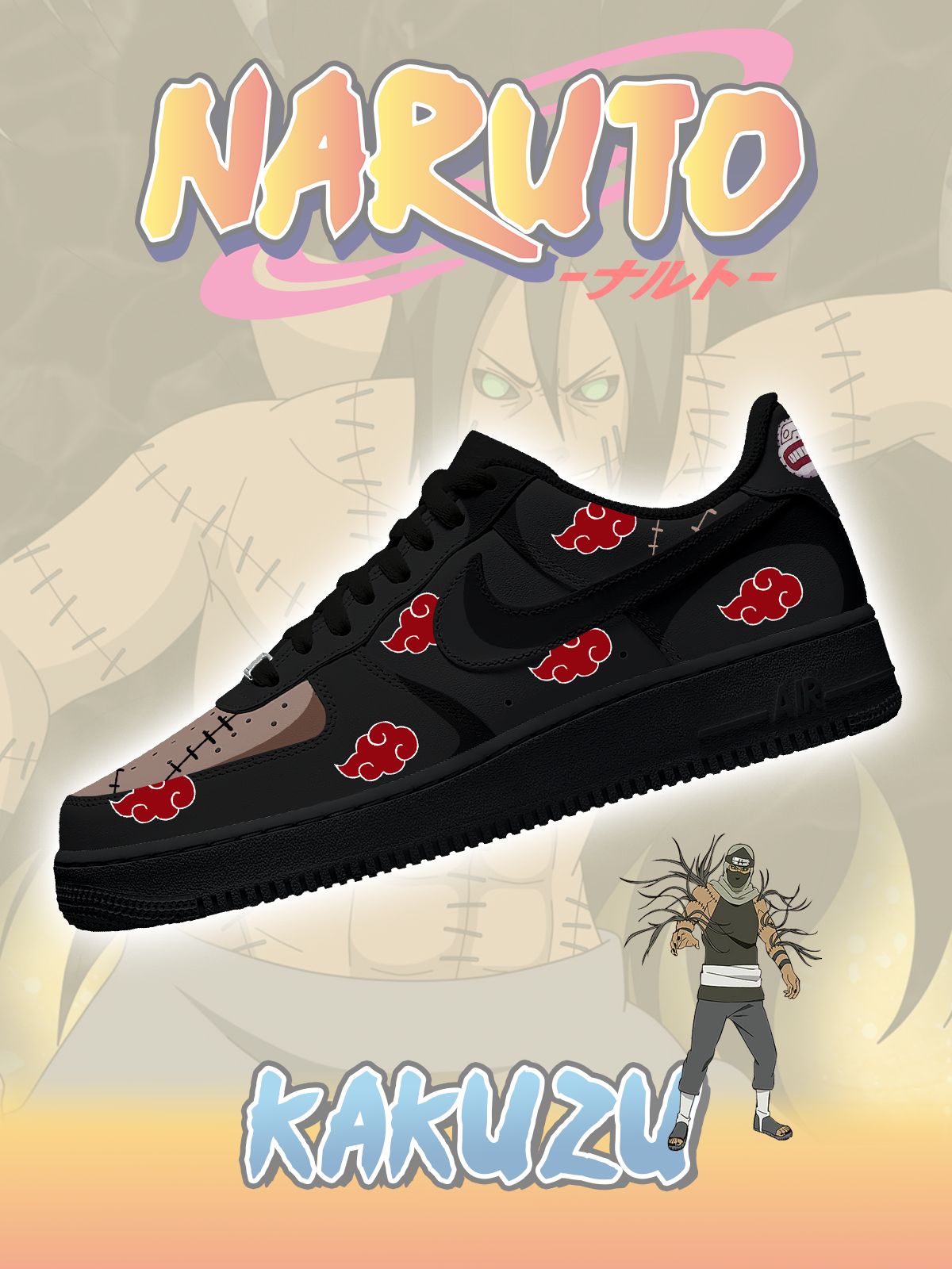 Akatsuki Kakuzu No.1 Ténis Personalizados