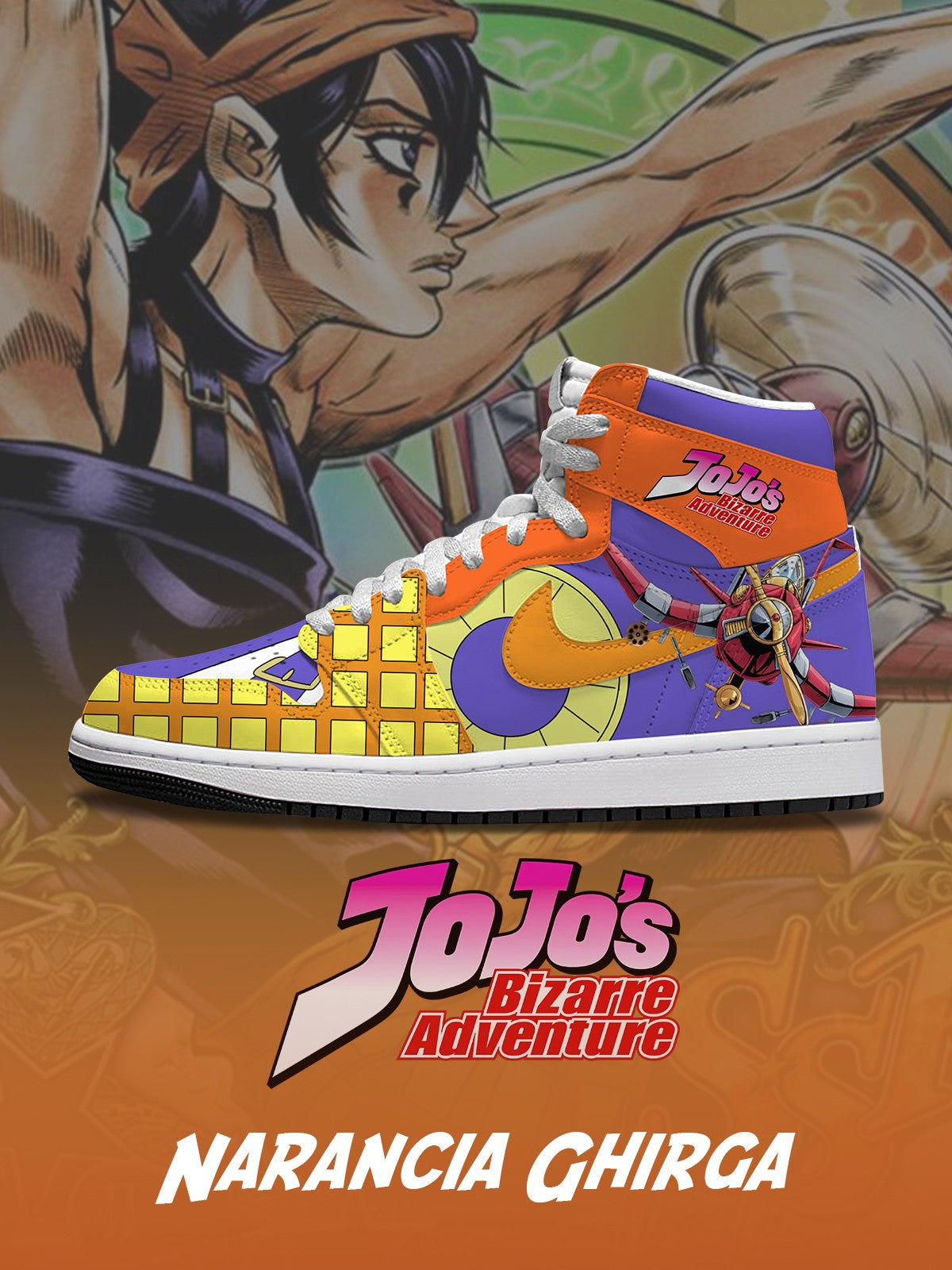 Zapatillas altas personalizadas Narancia Ghirga V.2