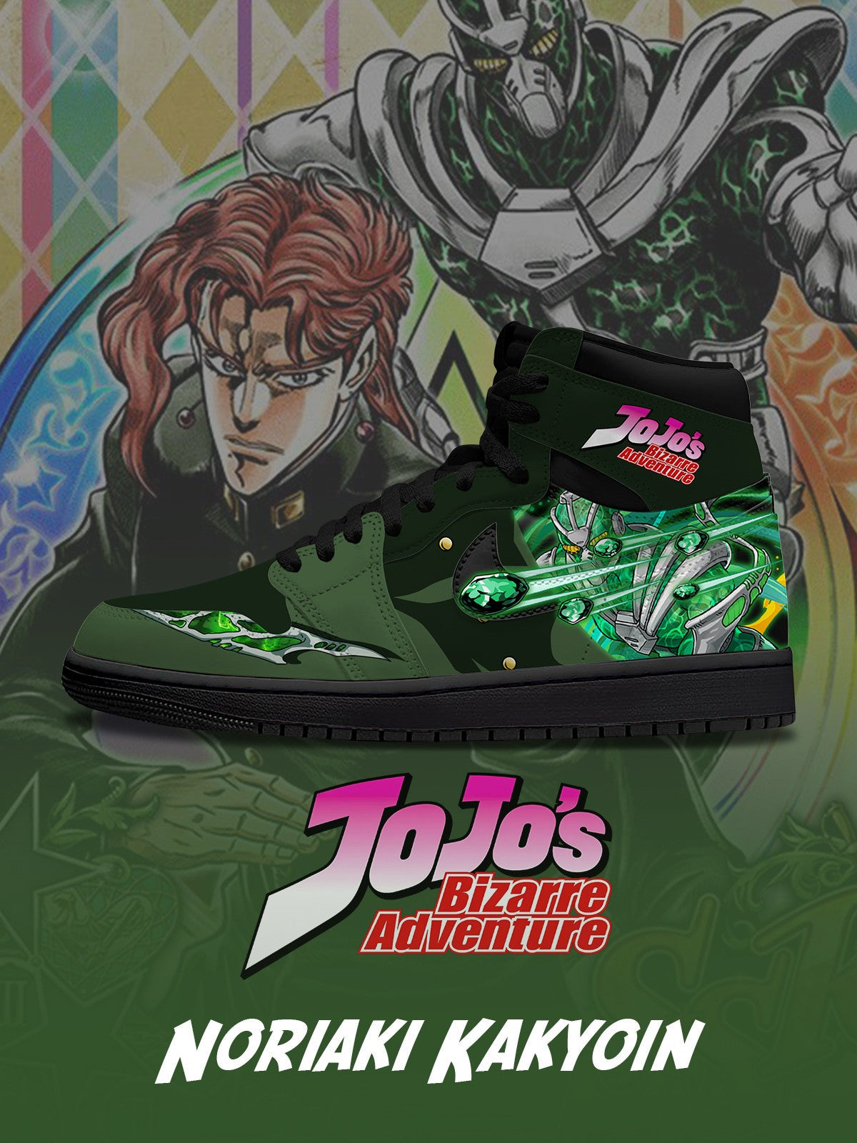 Sapatilhas de cano alto personalizadas Noriaki Kakyoin V.2