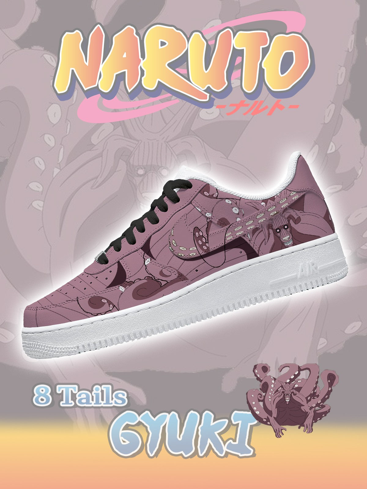 Zapatillas personalizadas Gyuki de ocho colas