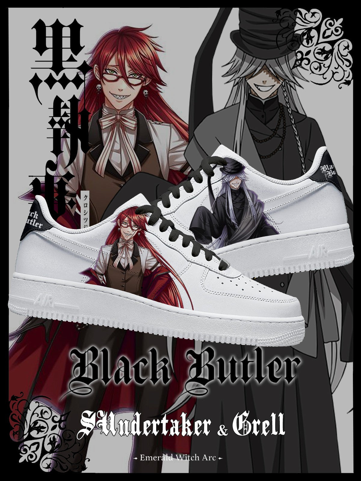 Undertaker und Grell V.1 Custom Sneakers