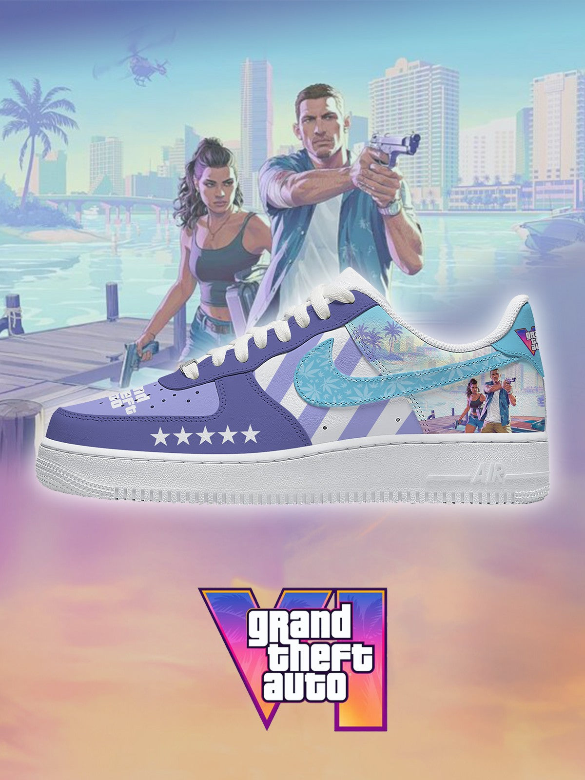 Baskets personnalisées GTA VI V. 2